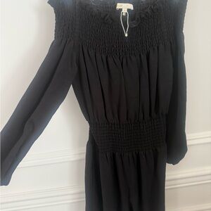 Maje Black Long-Sleeve Romper